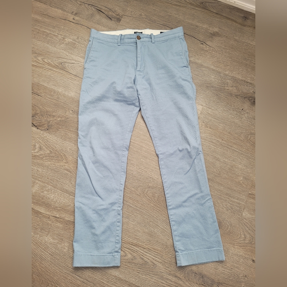 J.Crew Factory Mens Slim Fit Flex Chino Pant, 30x30, Light Blue